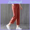Baumwoll-Leinen Lässige Damen-Hose Koreanischer Stil Locker Konisch Lange Hose Für Frauen