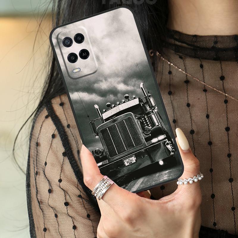 Cool Heavy Truck Car Case For Oppo A78 A98 A18 A38 A58 A60 A80 A40 A96 A76 A16 A94 A74 A54 A15 A17 A57 A77 A5 Pro