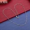 925 Sterling Silver 18-inch Bamboo Necklace Wedding Jewelry
