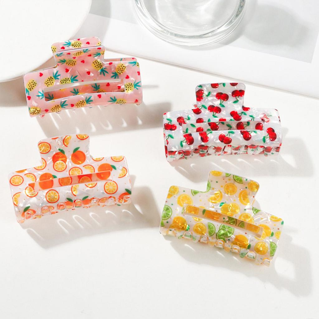 Lemon Fruit Hair Claw Clip For Women Slip Resistant Jaw Clamp Hair Accessories For Spring Theme Parties And Daily Use