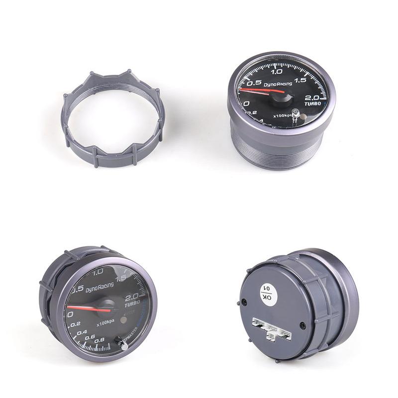 Dynoracing 60MM Black Face Car Turbo Boost Gauge 2 BAR With White &Amber Lighting Turbo Boost meter/Car Meter TT101478