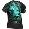 Animal Beast Lion 3D Printed Summer Men's T-shirt Kids Fashion Casual O-Neck Short Sleeve Sportswear Streetwear Oversized Tops