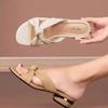 One-word Flat Slippers for Summer Wear, New Summer Temperament Nude Sandals