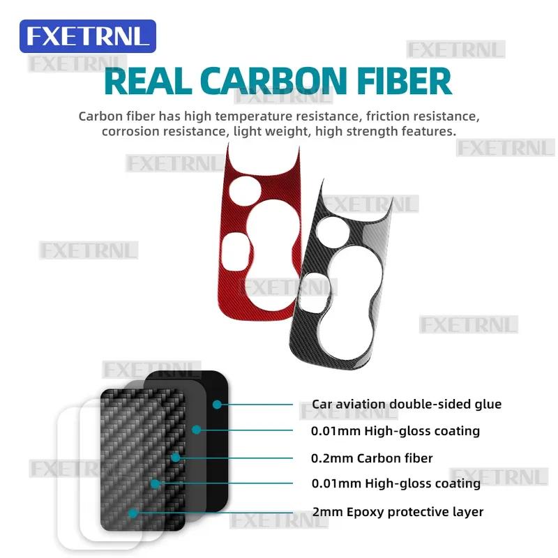 For Fiat 500X 2014 2015 2016 2017 2018 2024 2025 2026 Car Interior Real Soft Carbon Fiber Sticker