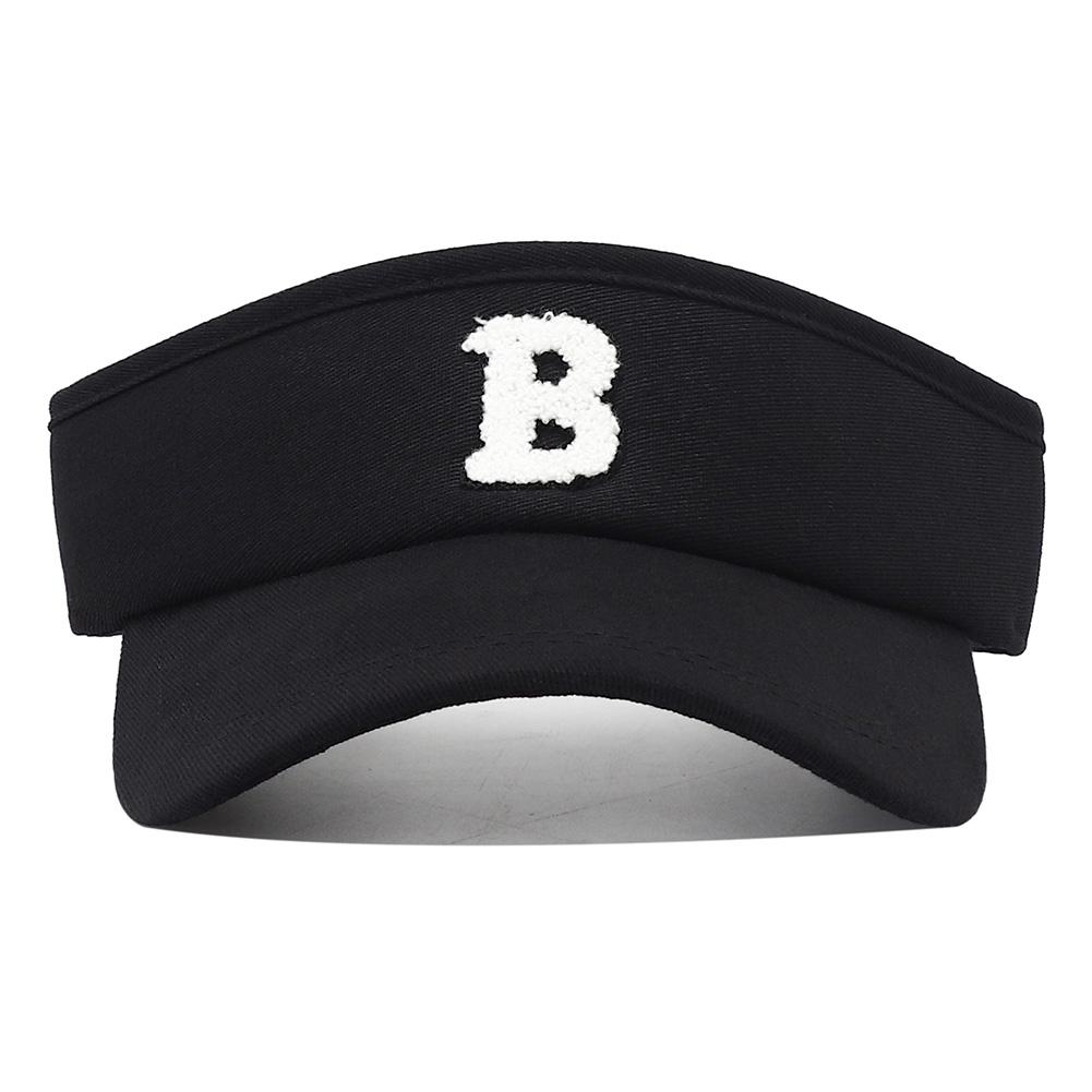 Yiran bag Nieuwe Zomer Letter Borduurwerk Lege Top Zonneklep Baseballpet Zwart Wit Buiten Sport Tennis Golf Hoeden Voor Vrouwen Mannen Gorras Adjustable