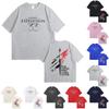 Women's And Men's Unisex Fashion Printed Round Neck Short Sleeve T-Shirt Pullover Top