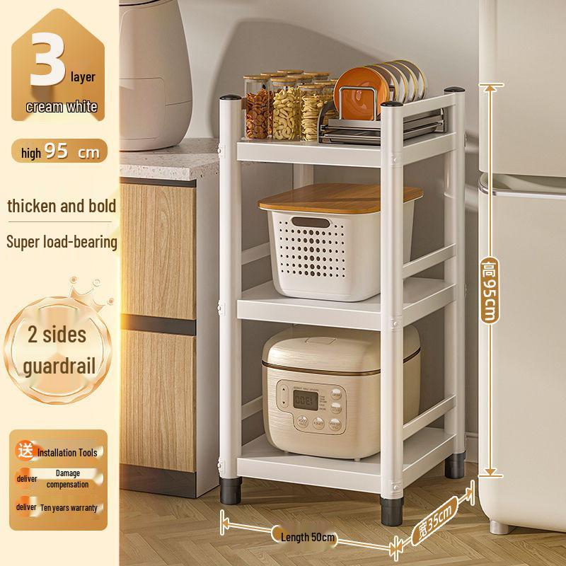 Jmo Multi-layer Microwave Oven Floor-standing Storage Rack with Gap Shelves