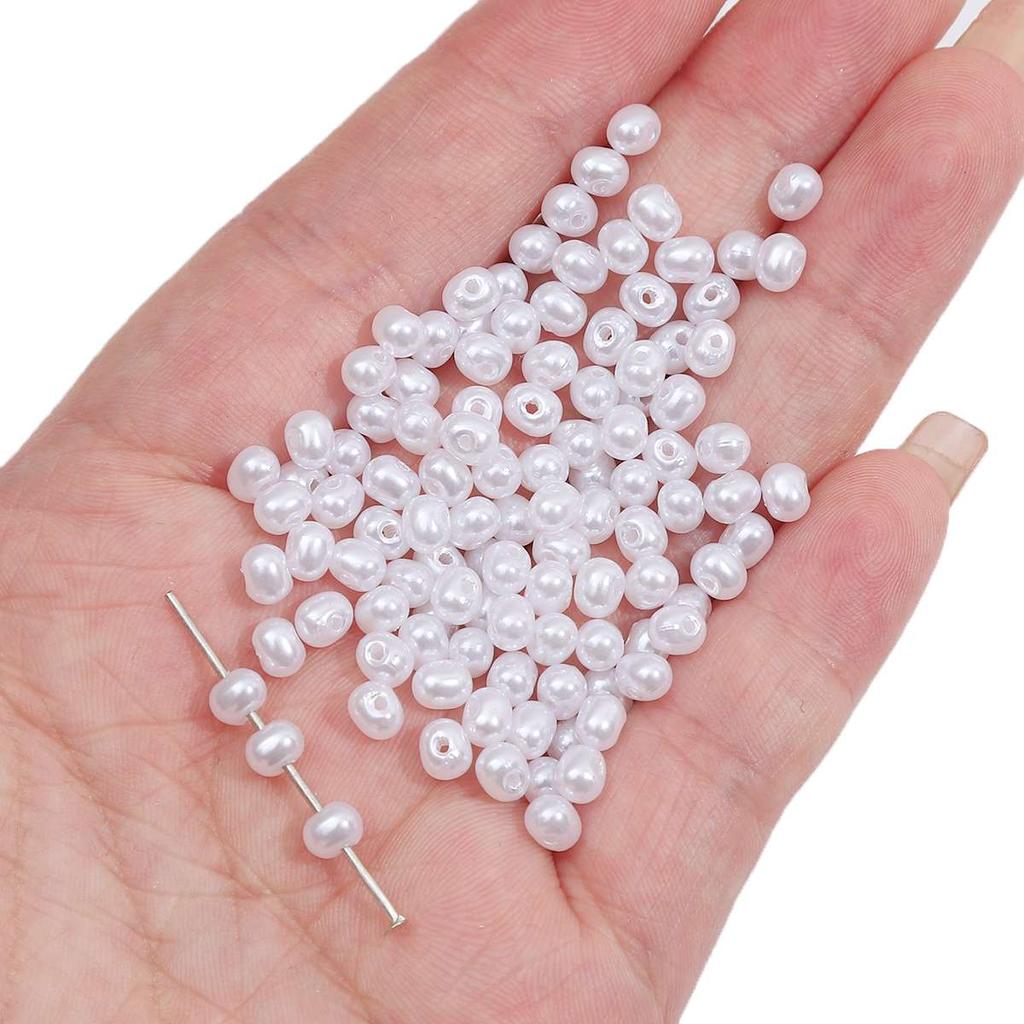 Geometry Shaped Imitation ABS Pearl Beads Straight Hole DIY Bracelet Jewelry Accessories