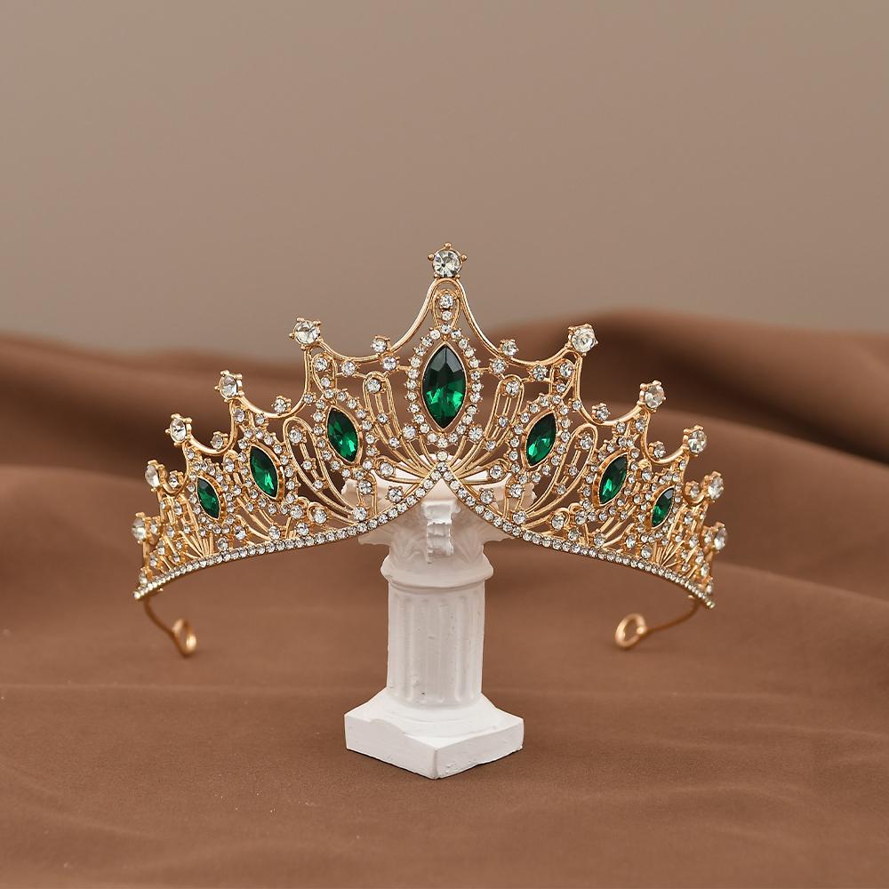 Coafură Coroană de Cristal pentru Copii Temperament Baroc Coroană de Spectacol Rochie Micuța Prințesă Cadou de Ziua de Naștere Accesorii de Păr brown