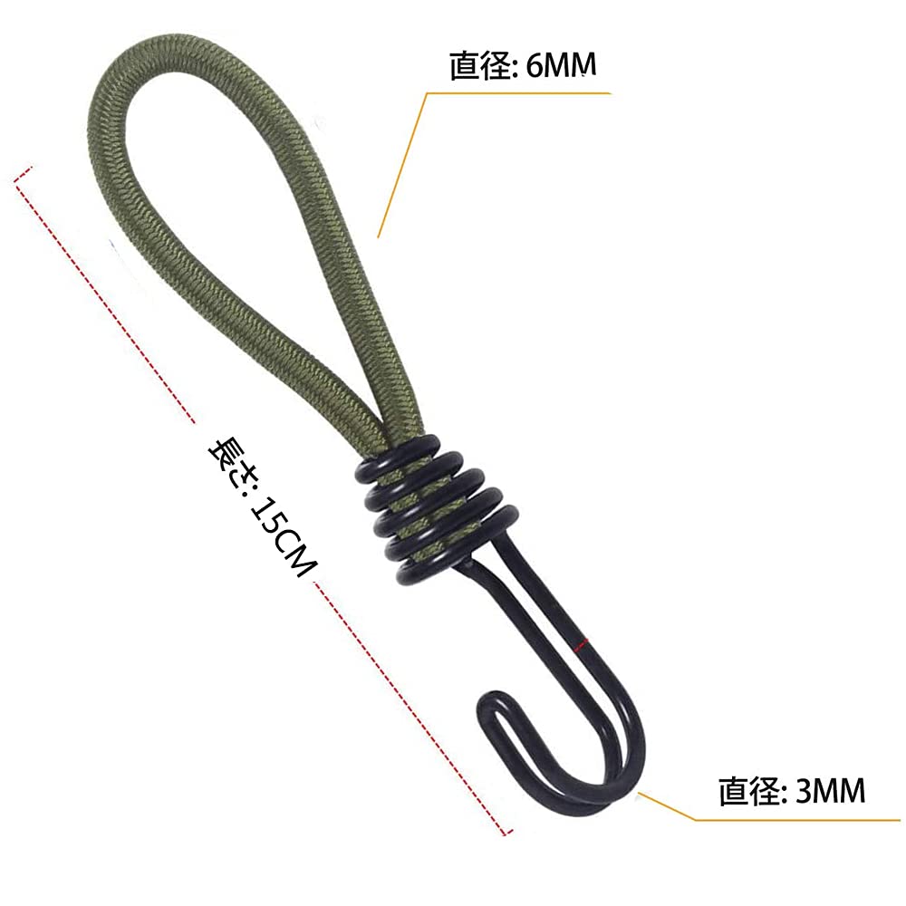 Zwillingsgurthaken Seilspannseil Haken Zelthaken Spannschnur Zeltzubehör Camping Kordel Spanngurt Outdoorbereich Grün 8er Set