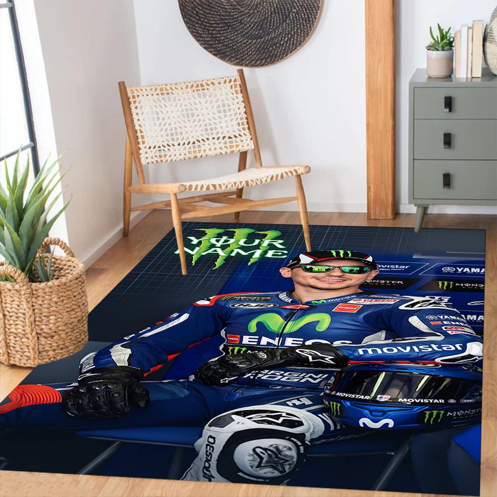 Jorge Lorenzo Personalized Name Floor Rug Office Rug Suitable For Entryway Hallway Kitchen Foyer Antislip Carpet Decorate Offices
