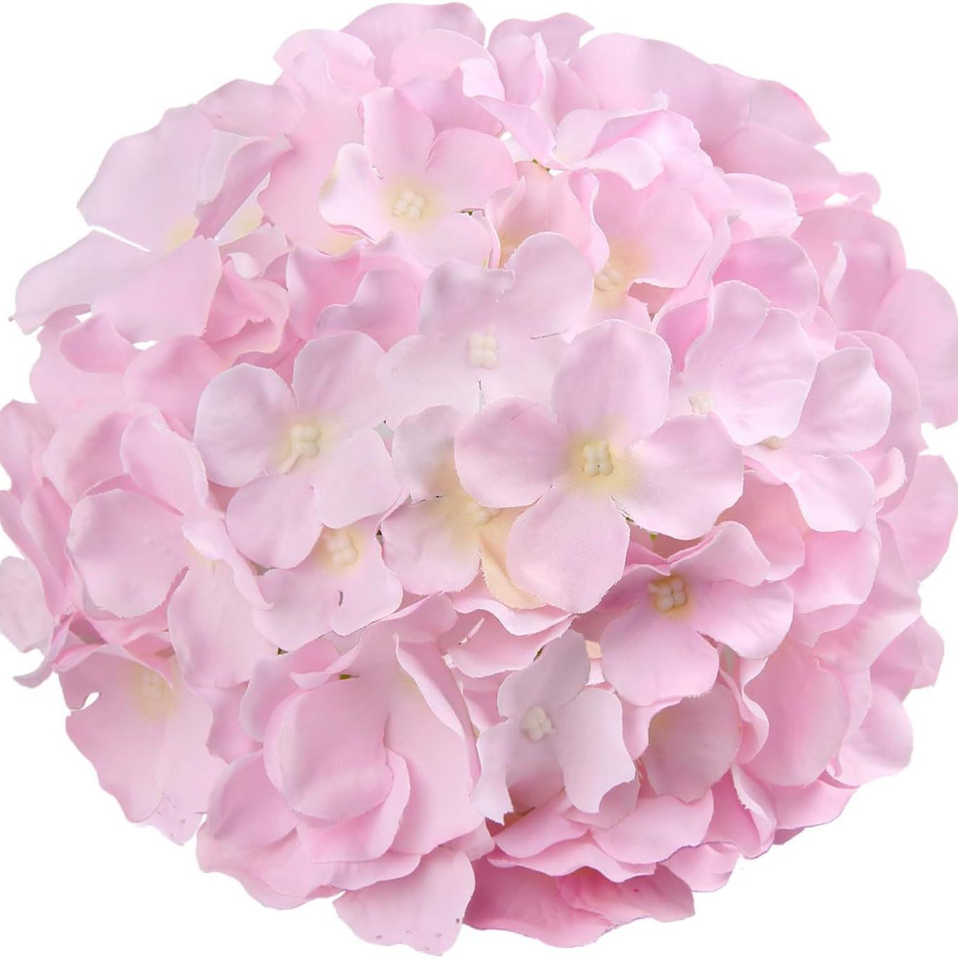 

20 шт. искусственные цветы гортензии, искусственная гортензия со стеблями для свадьбы, магазин для домашней вечеринки, декор для душа, центральные части стола, цветочные украшения своими руками розовый