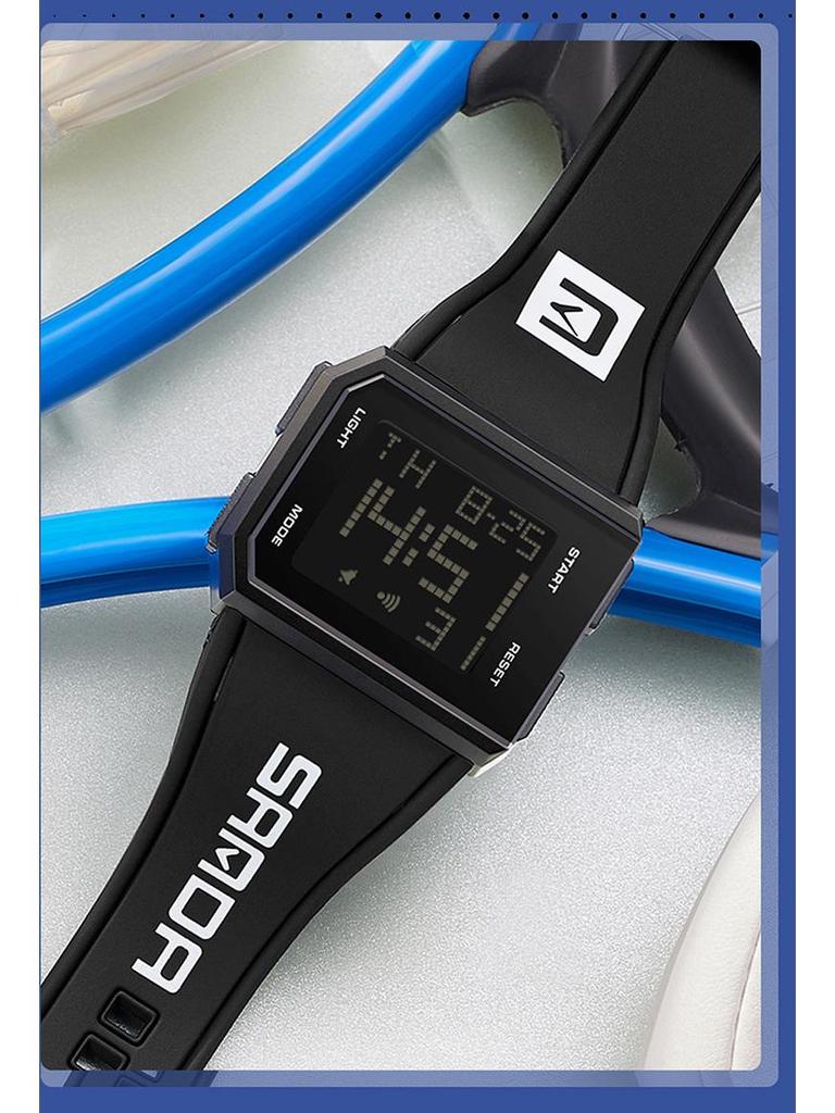 Sanda Sport Luminous Waterproof Casual Wristwatch for Students - Versatile Unisex Digital Timepiece