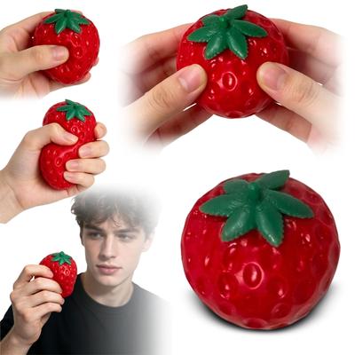 Strawberry Shape Slow Rising Toy Soft Stress Toy for Hand Exercise and Sensory Play