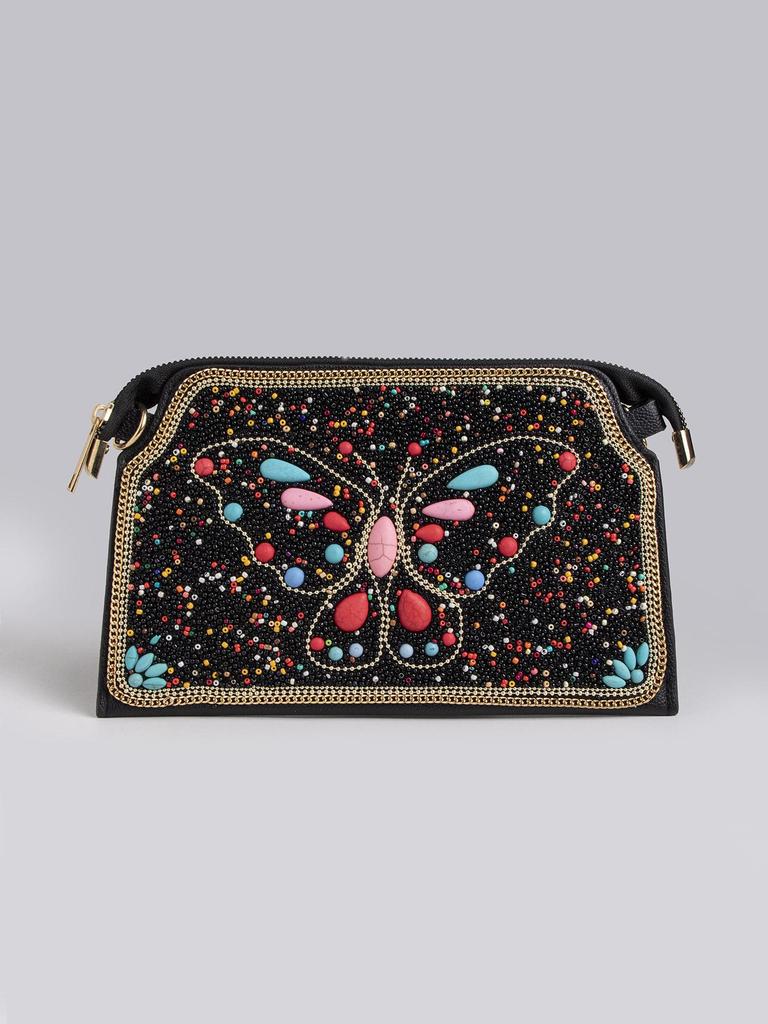 Bohemian Rice Pearl Shell Flower Crossbody Bag for Women - Travel & Photography Shoulder Bag