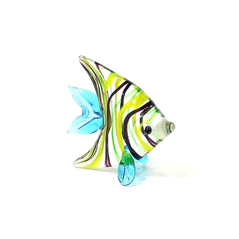 Mini Ocean Fish Figurine Cute Glass Sea Fish Ornaments for Diy Home Desktop Fairy Garden Micro Landscape Aquarium Decor Supplies