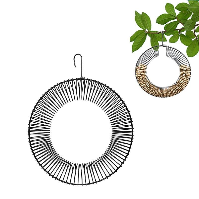 Whole  Black Wreath Feeder for Squirrels and Blue Jays