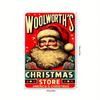Vintage Santa Claus Metal Tin Sign, Christmas Wall Art Decor, Holiday Party Supplies, Home Room Decoration, 2D Iron Painting