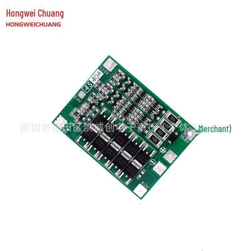 4S 14.8V 16.8V 18650 Lithium Battery Protection Board with Balancing for 40A Electric Drill Start