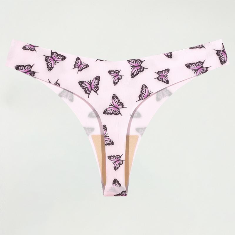 Ultra-thin Seamless Underwear Women's Panties Sexy Graphic Print Thongs Female Low-Waist Stretch G Strings Comfort Lingerie New