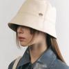 ACCLET Wide Brim Leather Bucket Hat H015_IVORY