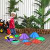 Stepping Stones Kids, 11 Pieces Balance Stones for Obstacle Course, Stackable Non-Slip Starfish Shape