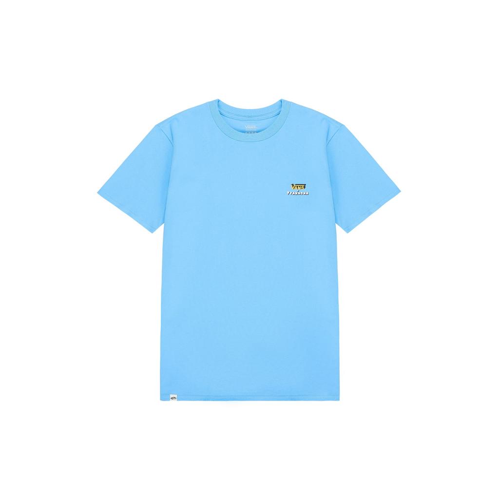 Vans X Tyakasha Collaboration Fun Cartoon Smiley Earth Print Sweet Cool Dopamine Short Sleeve Drop Shoulder T-Shirt Women T-Shirts Blue VN0A7YG11OO