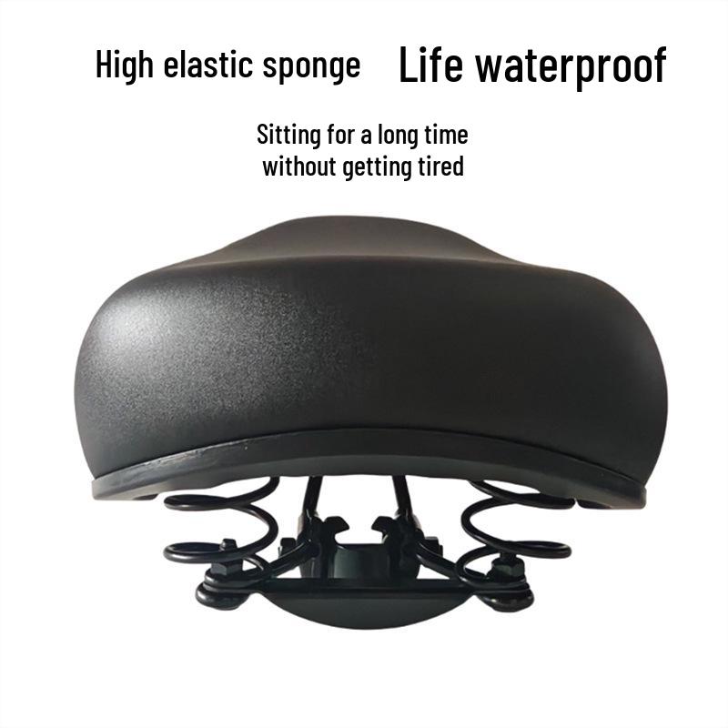 Reinforced Electric Bike Saddle: Enlarged & Comfortable Seat Cushion for Ride-Hailing Vehicles & Scooters.
