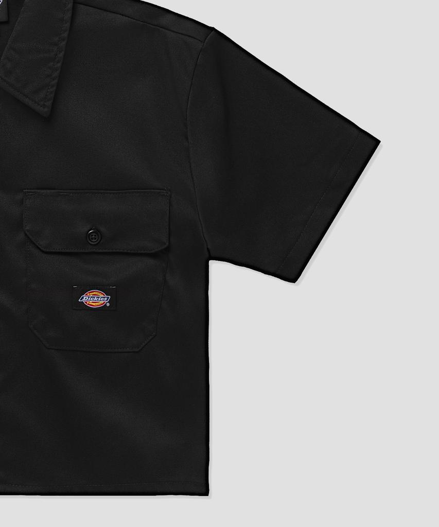 DICKIES Relaxed Crop Work Shirt Black