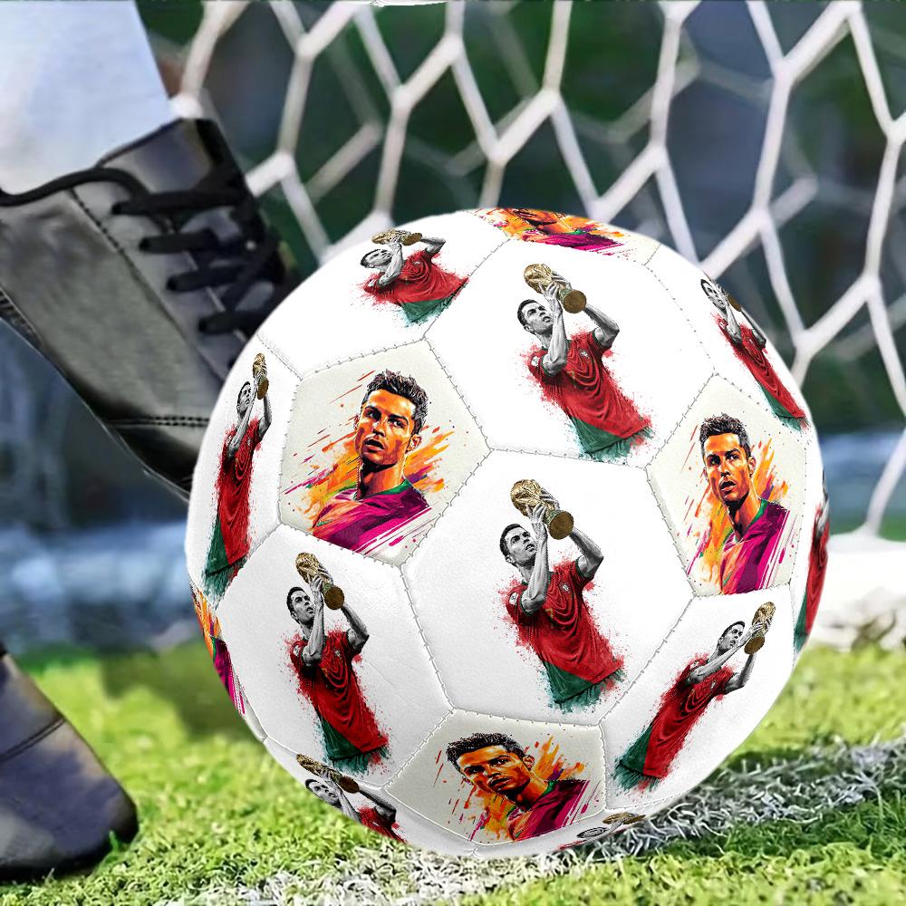Cristiano Ronaldo Size 5 Soccer Ball Machine Sewn Indooroutdoor Universal Football Unique Gift For Soccer Lovers