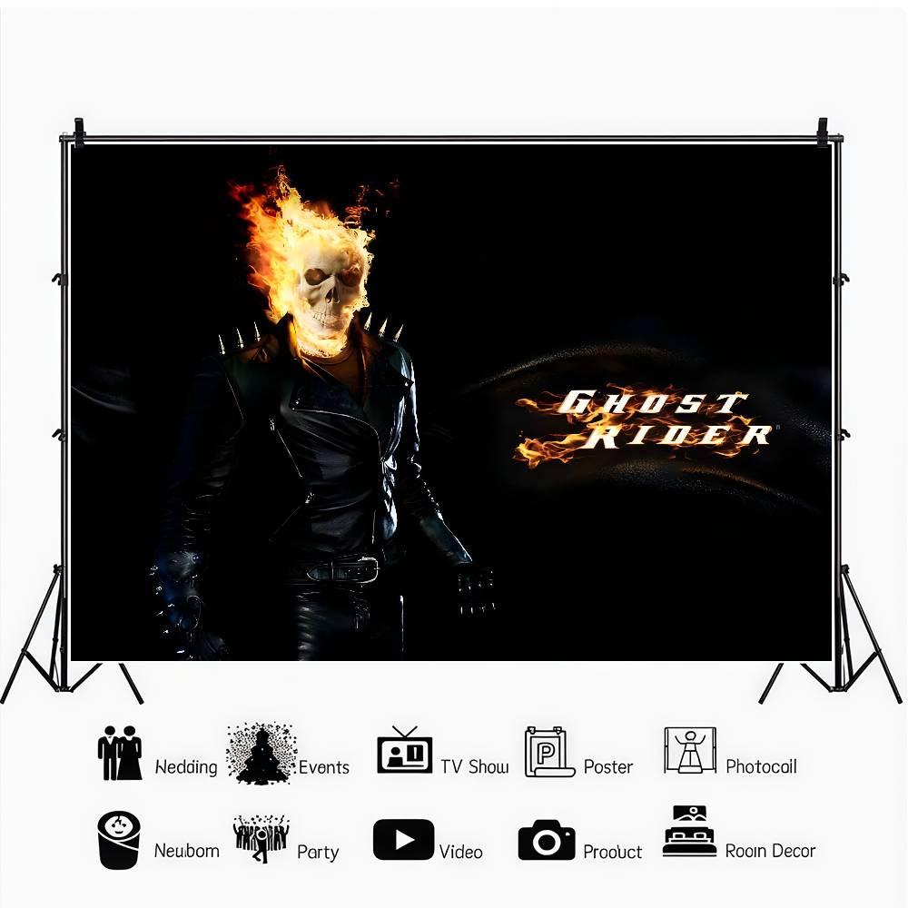 G-GhostS Rider Photography Studio Backdrop Outdoor House Party Decoration Photo Background Curtain Back Drop