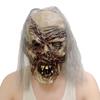 Halloween Ghost Face Latex Mask Haunted House Horror Scary Prank Funny Performance Prop Iron Chain Ghost Zombie Headgear