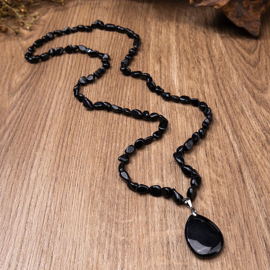 Natural Crystal Sweater Chain, Amethyst Pendant, Long Necklace, Christmas Gift, Valentine's Day Gift, Girlfriend Gift, Couple Gift, Birthday Gift