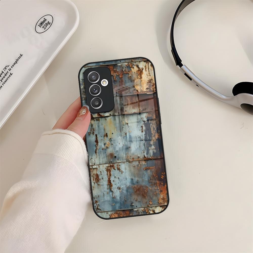 Phone Case Glass For Samsung S24 S26 S23 S20 S25 S21 S22 Ultra Fe Plus A05 A06 A16 A26 A36 A56 Coque Vintage Industrial Style Ru