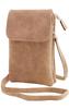 Radibell Smartphone Pouch, Smartphone Storage Pouch, Smartphone Shoulder Bag for Women, Lightweight, Compact, Small (2. Light Brown)