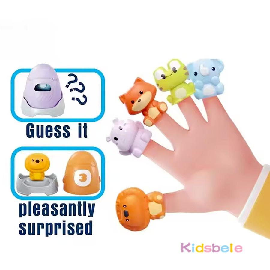 Montessori Guessing Animals Toy Matching Sorting Stacking Fine Motor Games Finger Pet Christmas Birthday Easter Gift for Toddler
