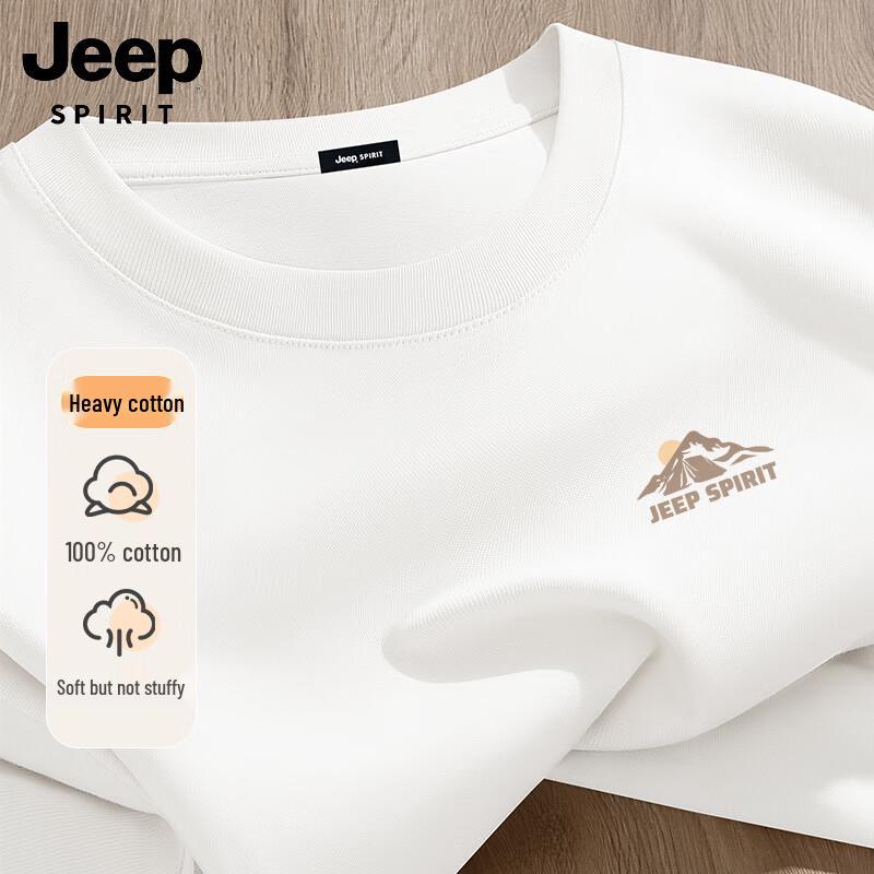 T-shirt da uomo JEEP SPIRIT in cotone, girocollo, manica corta