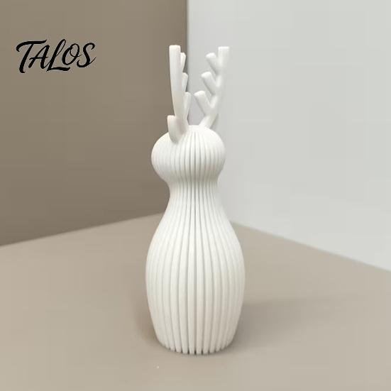 Minimalist Desktop Ornament 3D Printed Reindeer Sculpture, Modern Deer Figurine, Creative Sculpture for Office Holiday Elk Statue Living Room Tabletop
