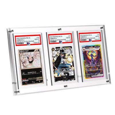 Yotakala PSA Bewertung Hält 3 Acryl Magnetische UV PSA CGC Sammelkarten Display-Hülle mit und Ständer Inklusive Hülle, Karten, Loader, PSA-Spezifisch