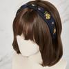 MAIA Floral Jacquard Hairband - Knot Navy