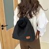 Large capacity three purpose canvas bag, women's new commuting single shoulder crossbody bag, student class double shoulder tote