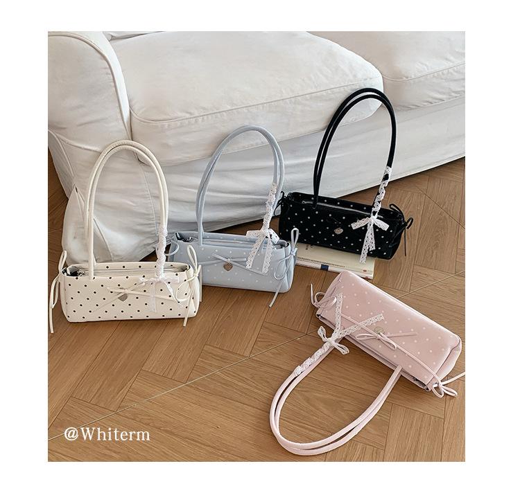 Korean Style Polka Dot Women's Luxury Shoulder Handbag for Work & Commute