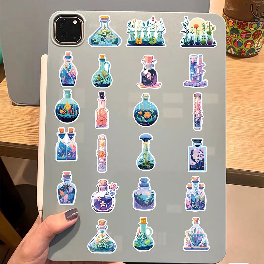 50PC Medicine Bottle Stickers Colorful Graffiti Cell Phone Ipad Notebook Computer Guitar Decoration Waterproof Stickers