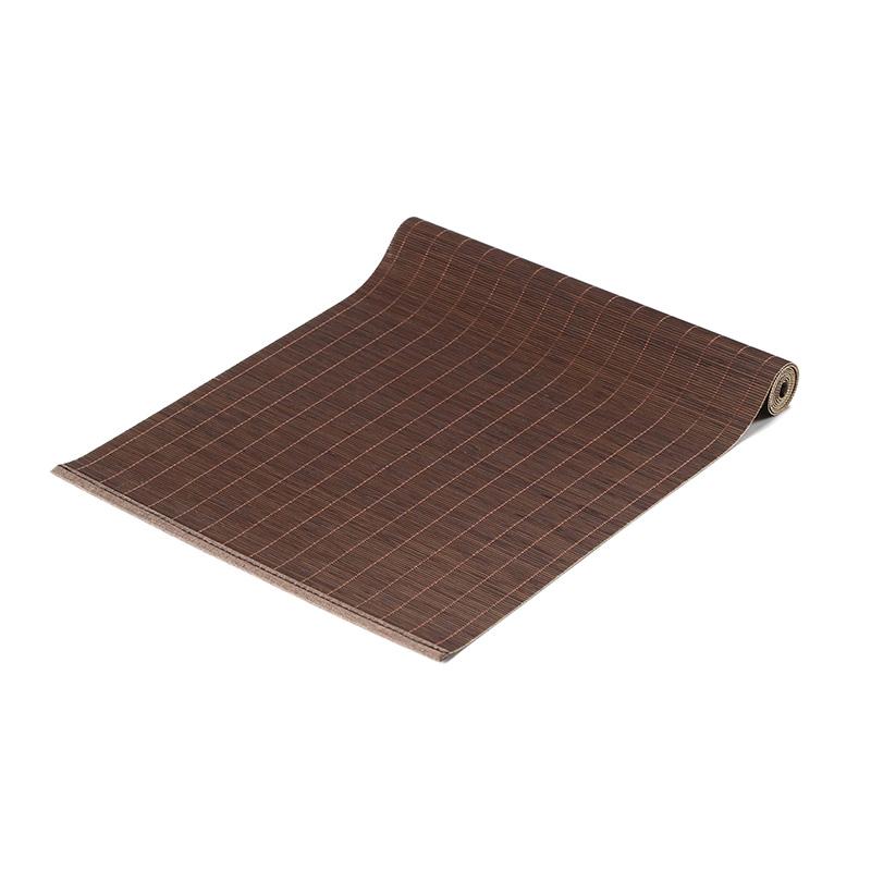Fabric Edged Bamboo Silk Tea Mat Table Runner Tea Tablecloth Bamboo Zen Style Chinese Tea Tray Mat
