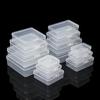 1 Piece Square PP Plastic Box Rectangular Storage Transparent Flip Cover Storage Parts Multifunctional Product Jewelry Packaging