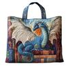 Willtoo 3D Dames Handtas met Drakenpatroon Single Shoulder Bag 300g Canvas