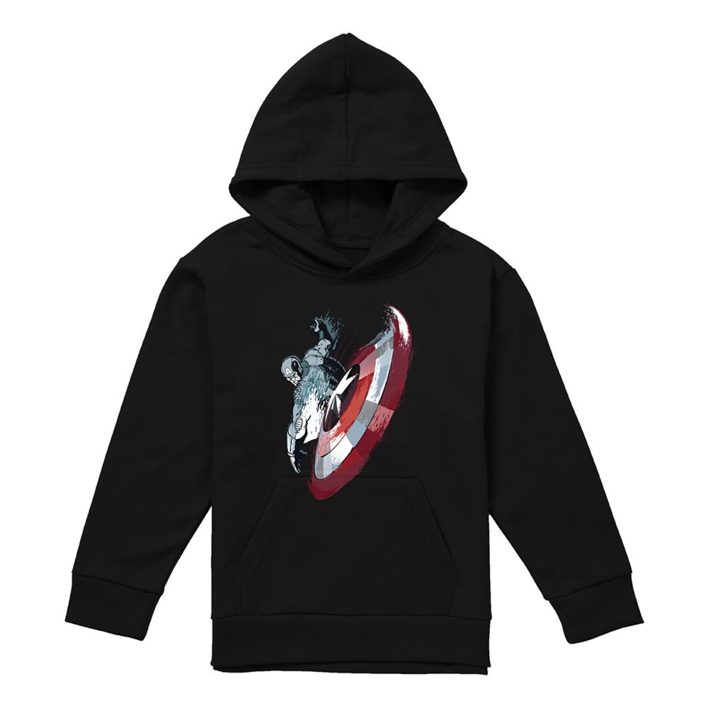 Captain America Childrens/Kids Shield Spin Heather Pull Over Hoodie