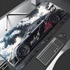 Zwarte Muismatten Cool en stijlvol autodesign Grote Computer Kantoor Game Tafelmatten XXL Antislip HD Gaming Toetsenbord Muismatten
