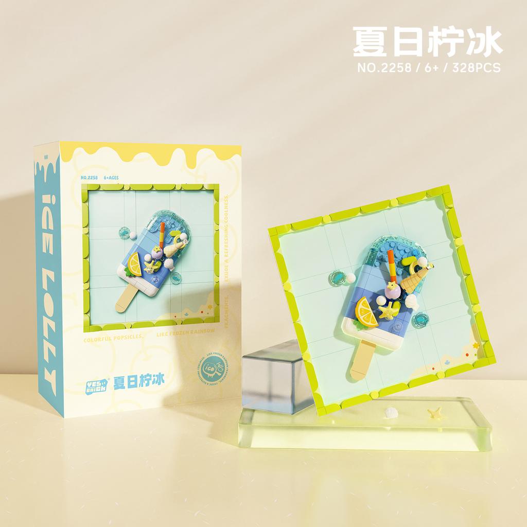 Cake MOC Building Blocks Toys Sets Ice Cream Mini Block Construction Set DIY Bricks Toys for Kids Birthday Gifts Home Decoration