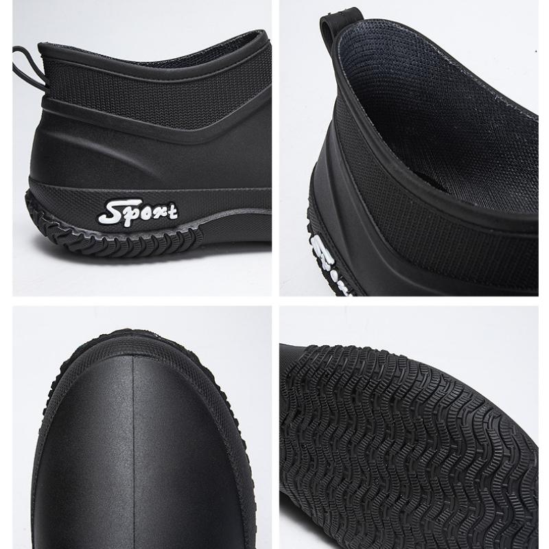 Daily Casual Rain Boots Four Seasons Thick-soled Waterproof Shoes Outdoor Wear-resistant Rain Rubber Shoes Women's Short-tube Water Shoes